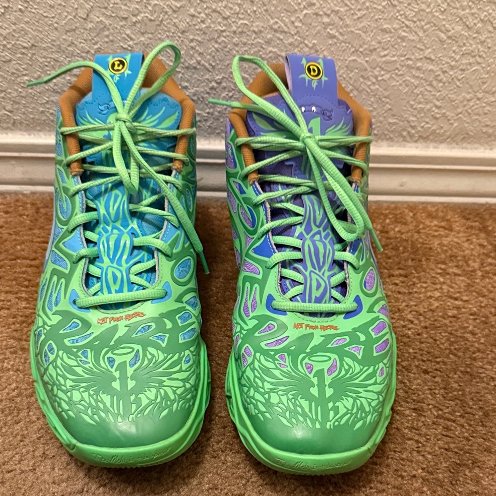 MB.04 TMNT L & D Green-Blue Basketball Shoes Size 11.5 - Picture 3 of 9